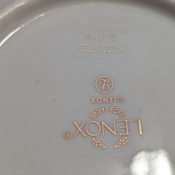 Lenox Porcelain Candy Nut Dish Bowl Handcrafted 6" Beige Japan - Picture 3 of 3